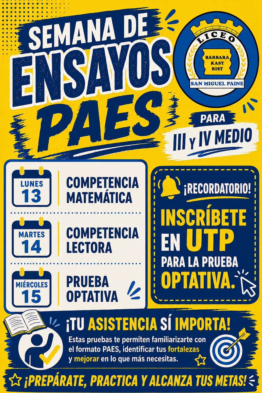 Calendario de Evaluaciones Junio 2026